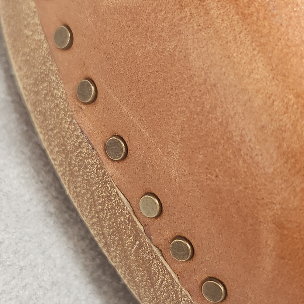 Dansko Ankle Boots 10 Tan Leather Shayna Clogs Scandinavian Boho Chunky New $190 - Picture 11 of 16